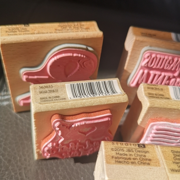 Lot Of 10, Vintage New Wood Rubber Stamps From Craftsmart & Studio g, 1" to 2.5" - Picture 10 of 10